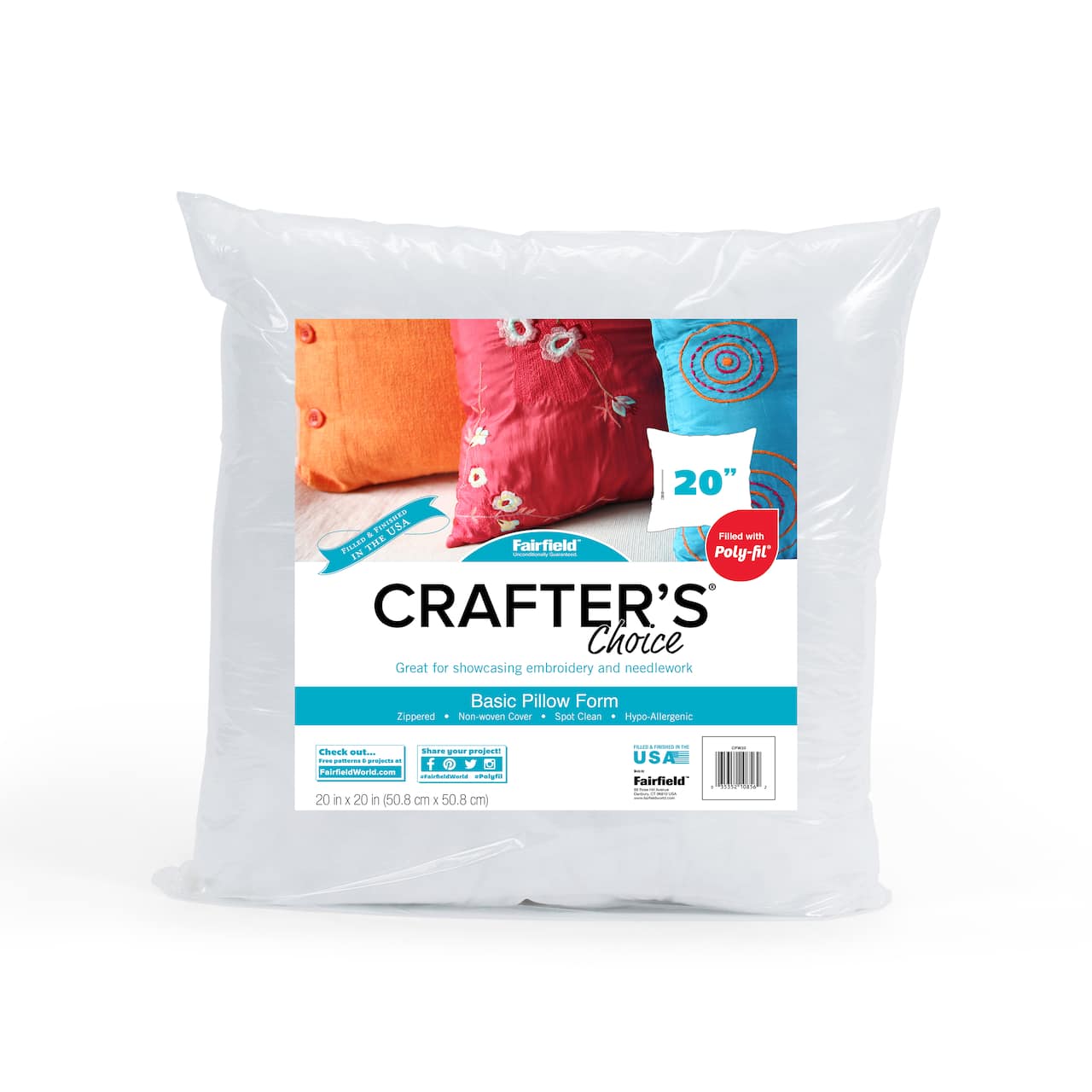 Crafter's Choice® Basic Pillow Form, 20" x 20"